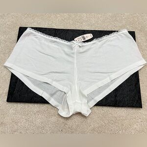 NWT Victoria’s Secret Dream Angels White Modal Cotton Boy Brief Panties Large L